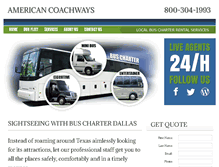 Tablet Screenshot of buscharterdallas.com